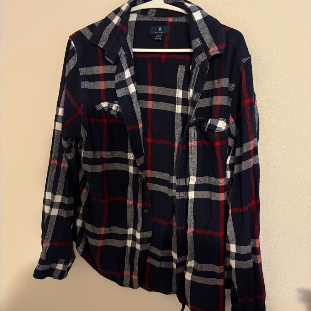 George Checkered Shirt in Red, White, and Blue